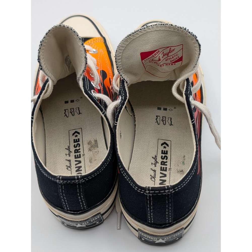 Converse Chuck 70 Archival Flame Print Low Top Black Red 167813C Womens 7 Mens 5 - Picture 8 of 12